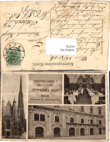 91978,Wien 1 Restaurant Deutsches Haus