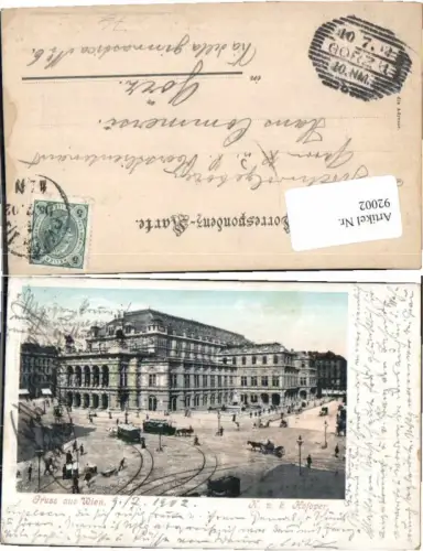 92002,Gruss aus Wien Hofoper 1902