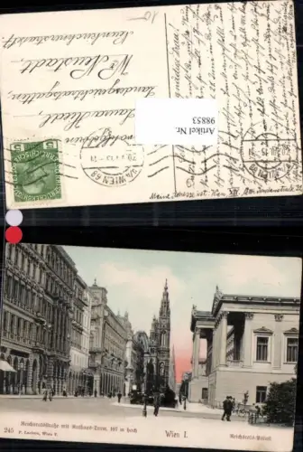 98853,Wien 1 Reichsratsstrasse Leute Reichsrats Palast 1905
