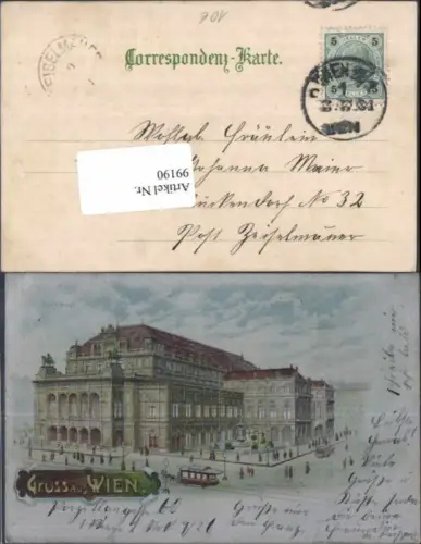 99190,Gruss aus Wien Oper Theater 1901