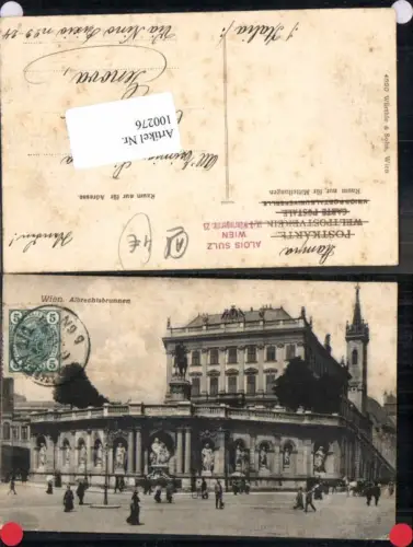 100276,Wien 1 Albrechtsbrunnen Leute 1910
