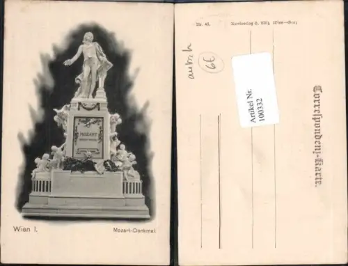 100332,Wien 1 Mozart Denkmal Tolle AK 1900