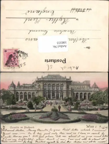 100333,Wien 1 Stadtpark Cursalon 1901 Belebte Partie