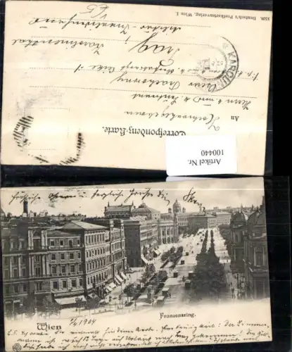100440,Wien 1 Franzensring 1904 pub Deutschs Postkartenverlag 1528