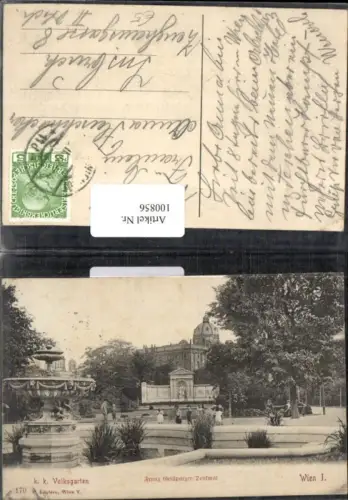 100856,Wien 1 Volksgarten 1912