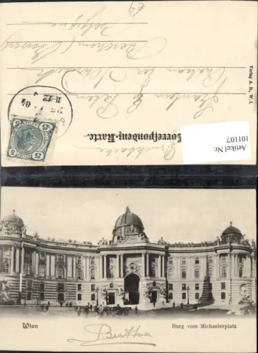 101107,Wien 1 Burg vom Michaelerplatz 1904