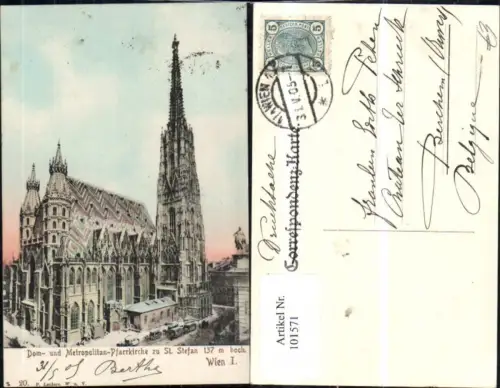 101571,Wien 1 Dom u. Metropolitan-Pfarrkirche St Stefan 1905