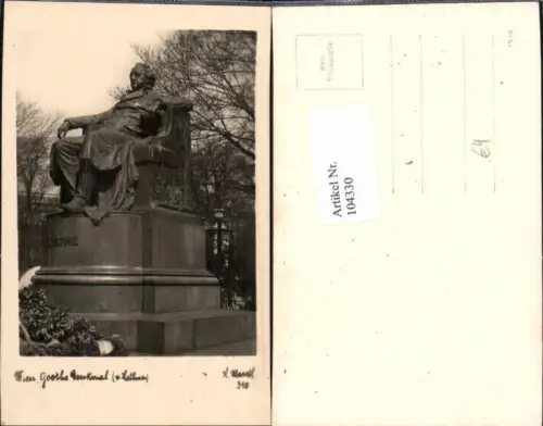 104330,Wien Goethe Denkmal pub Foto Markl 310
