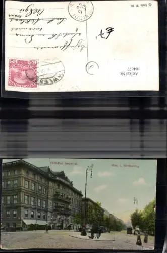 104677,Wien 1 Kärntnerring Hotel Imperial Strassenbahn 1908