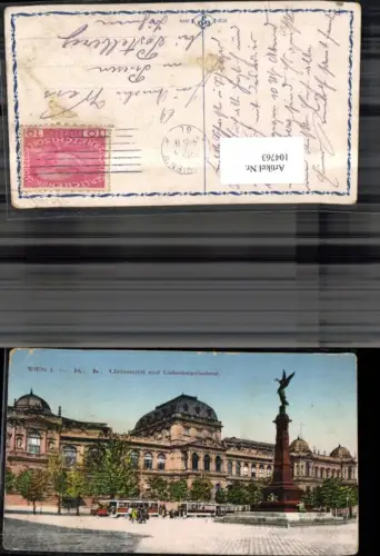 104763,Wien 1 Universität u. Liebenberg-Denkmal 1912