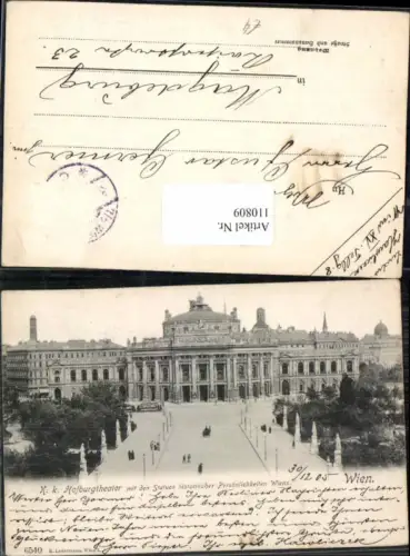 110809,Wien 1 Hofburgtheater Theater 1905
