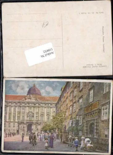 110852,Wien 1 Ludwig Hans Fischer Burghof Leute Pantophot 22-168