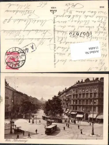 114484,Wien Kärntnerring Strassenbahn Leute