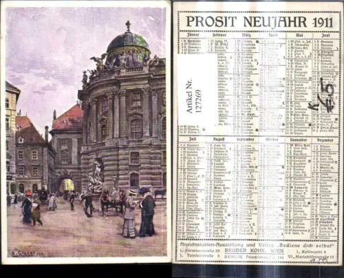 127269,Künstler Ak E. Graner Strassenansicht Wien 1