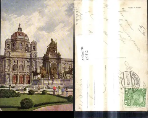 127412,Künstler Ak Wien 1 Maria Theresienplatz Kunsthistorisches Museum