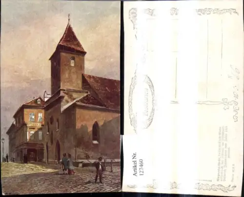 127460,Künstler Ak R. Preuss Wien 1 Ruprechtskirche Kirche