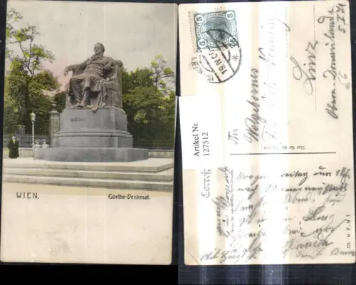 127512,Wien 1 Goethe Denkmal Goethedenkmal