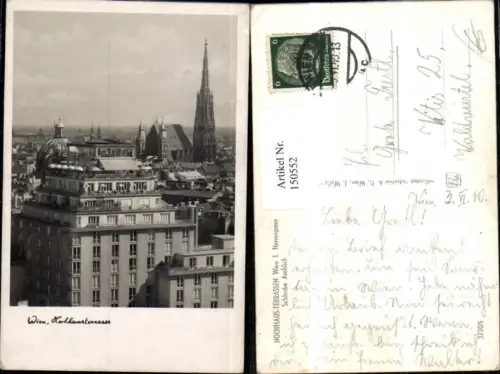 150552,Wien Innere Stadt Herrenstrasse Hochhausterrasse 1940