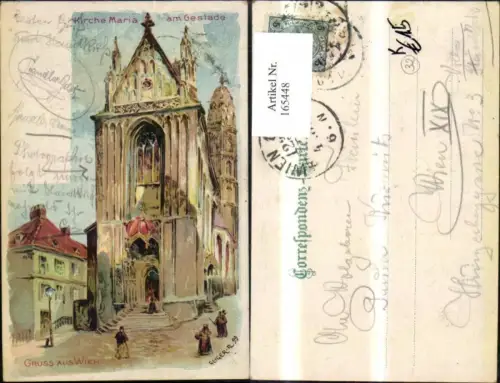 165448,Wien 1 Kirche Maria a. Gestade sign R. Geiger