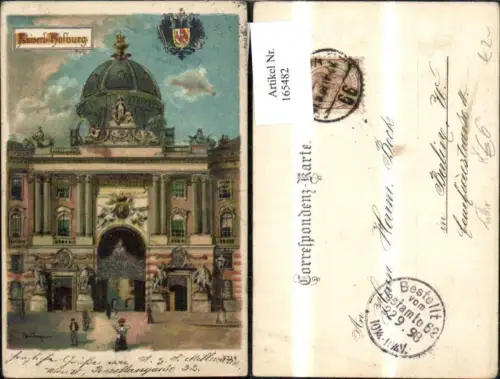 165482,Wien 1 Kaiserliche Hofburg Litho sign Rosenberger