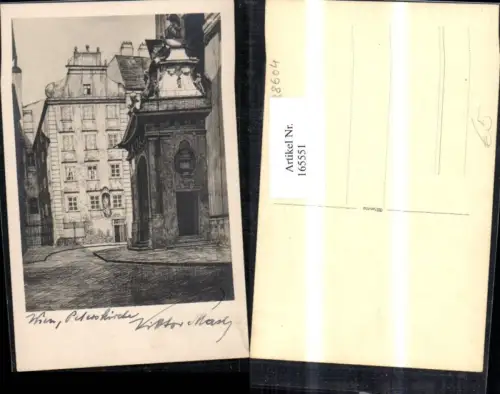 165551,Wien 1 Peterskirche Bleistiftzeichnung