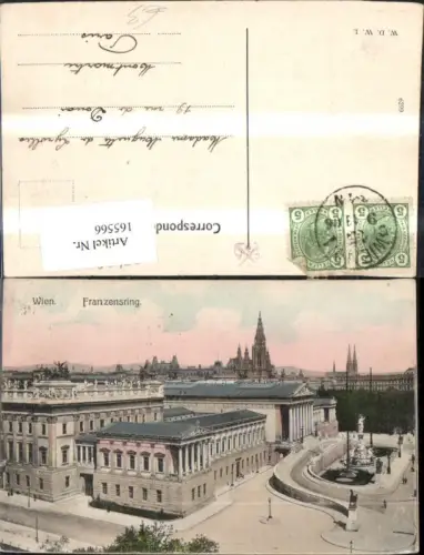 165566,Wien 1 Franzensring Parlament 1906