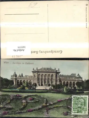 165575,Wien 1 Kursalon i. Stadtpark Blumenbeet