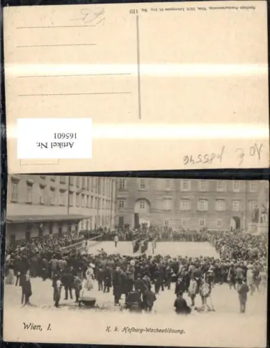165601,Wien 1 K k Hofburg Burghof Wachablösung Personen pub Sperling 119