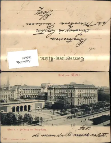165610,Wien 1 K k Hofburg m. Burgring