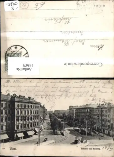 165671,Wien 1 Kolowrat u. Parkring Strassenbahn