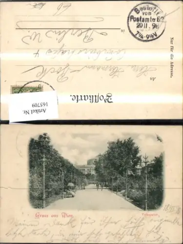 165709,Wien 1 Volksgarten m. Personen 1898