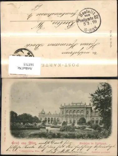 165715,Wien 1 Kursalon i. Stadtpark 1899
