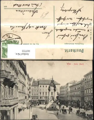 165722,Wien 1 Hoher Markt Kutschen Personen