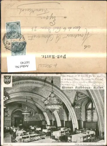 165743,Wien 1 Rathaus Keller Innenansicht Gewölbe