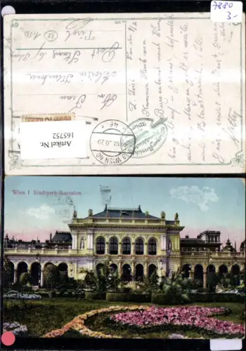 165752,Wien 1 Stadtpark Kursalon Blumenbeet