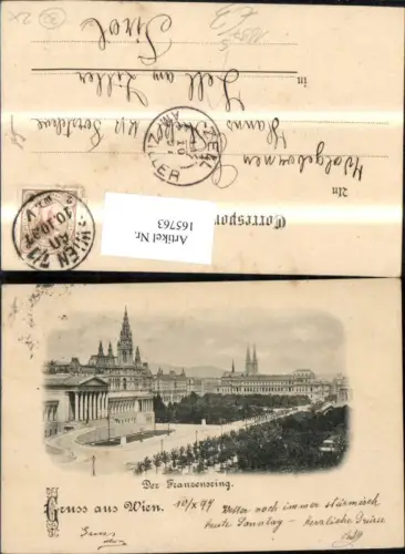 165763,Wien 1 Franzensring Parlament 1897