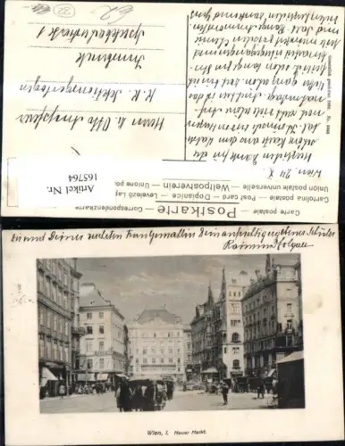 165764,Wien 1 Neuer Markt Kutsche Personen