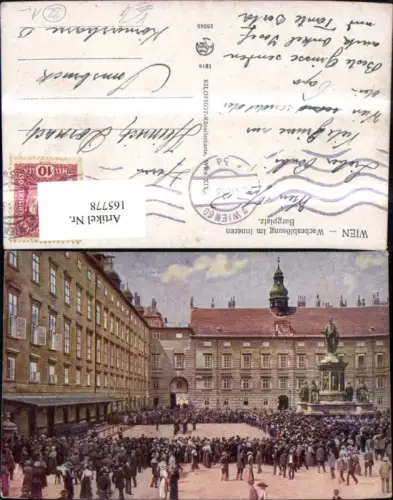 165778,Wien 1 Wachablösung i. Inneren Burgplatz 1918 Hofburg pub Kilophot 23045