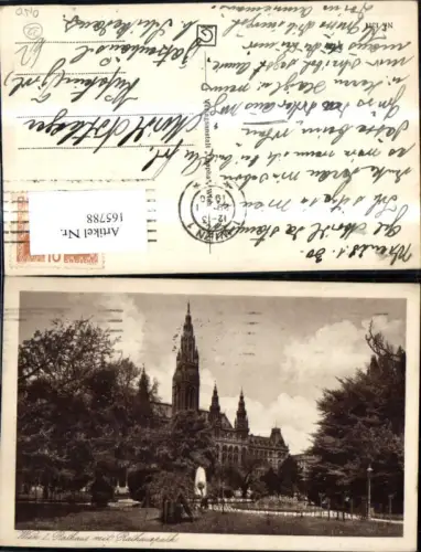 165788,Wien 1 Rathaus m. Rathauspark