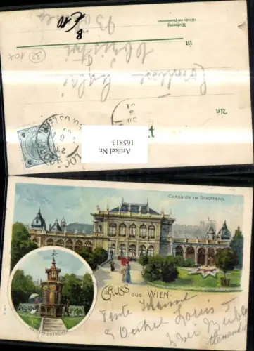 165813,Wien 1 Kursalon i. Stadtpark Litho Wetterhaueschen