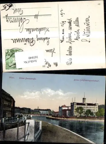165840,Wien 1 Untere Donaustraße Donau Schifffahrtsgesellschaft 1913