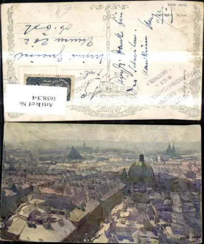 165834,Wien 1 Panorama Künstler Ak