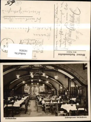 165856,Wien 1 Volkskeller Fassungsraum 700 Personen 1942