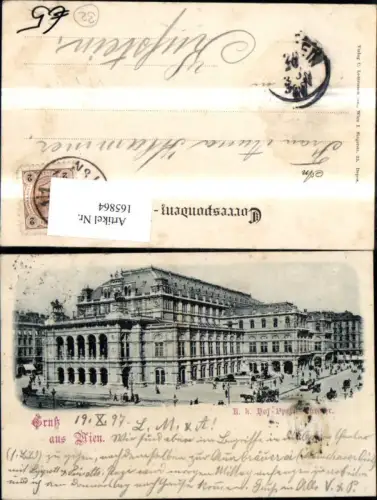 165864,Wien 1 K k Hof Opern Theater Staatsoper 1897