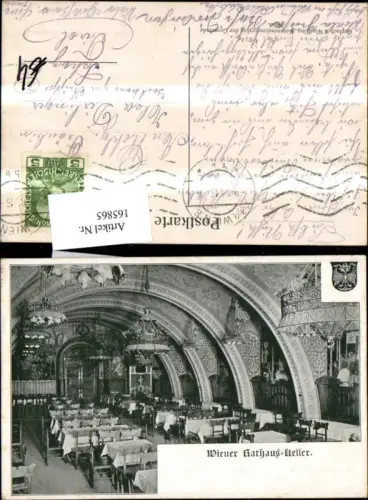 165865,Wien 1 Rathaus Keller Gewölbe 1916
