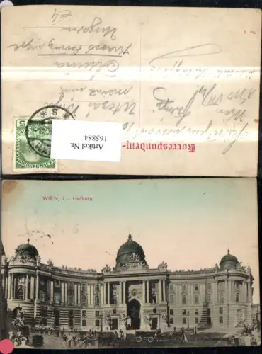 165884,Wien 1 Hofburg Fotomontage Kutsche Personen 1910