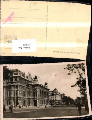 165888,Wien 1 Oper m. Hotel Bristol Personen Strassenbahn Staatsoper