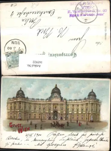 165922,Wien 1 K k Hofburg 1900