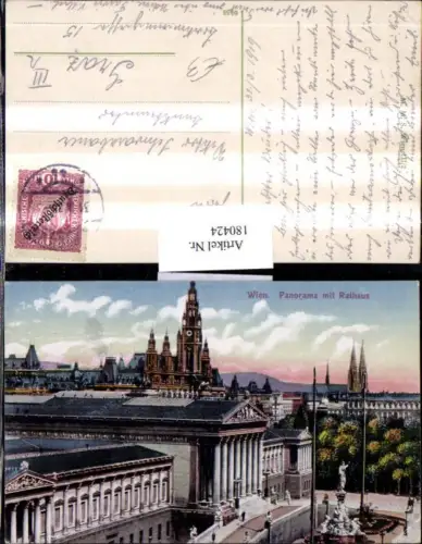 180424,Wien 1 Panorama m. Rathaus Parlament