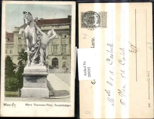 209292,Wien 1 Maria Theresien-Platz Rossbändiger Statue
